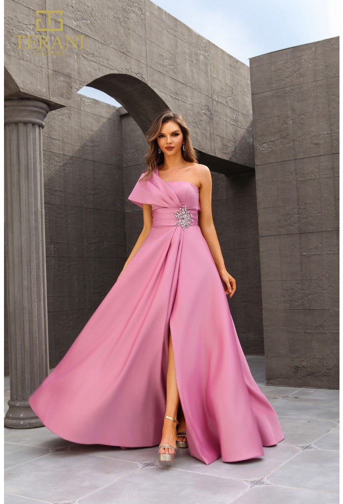 Vestido largo de corte A para madre de la novia | Elegante vestido de noche de Terani Couture 251m4441