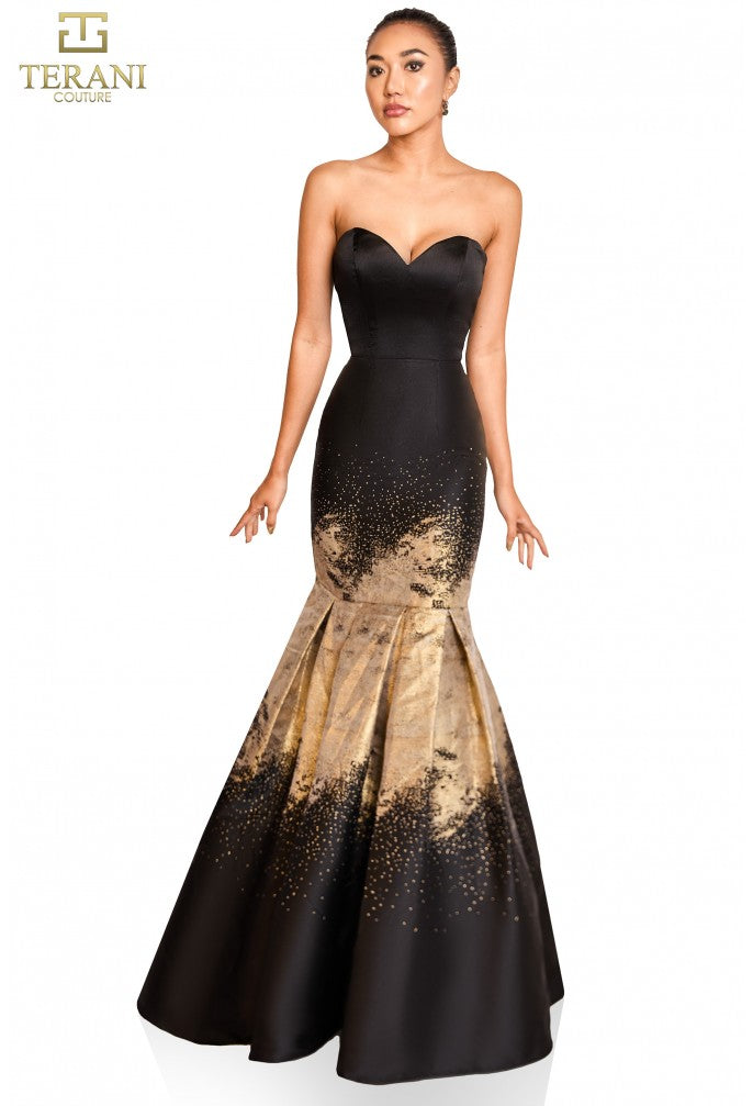 Glamorous Formal Strapless Mermaid Long Premium Dress 251P0177 by Terani  Couture