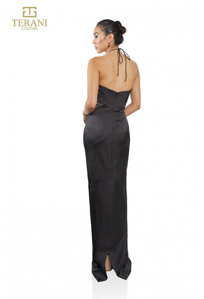 Terani Couture 251P3112 Elegant Formal Prom Halter Long Evening Premium Dress