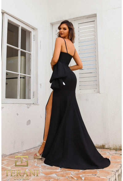 Terani Couture 251P4006 Prom Homecoming Spaghetti Strap Evening Stretch Mikado Dress