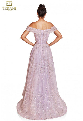 Terani Couture 251P4041 A-Line Strapless Long Prom Dress for Formal Events
