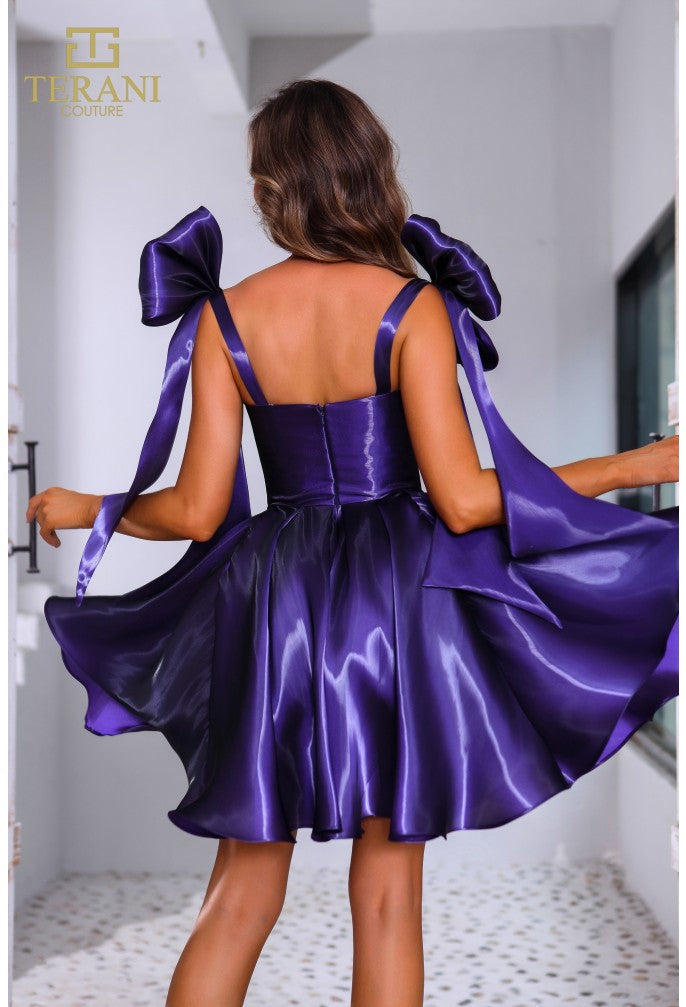 Terani Couture 251p4047 Straight Neckline Short Ballgown Prom Dress