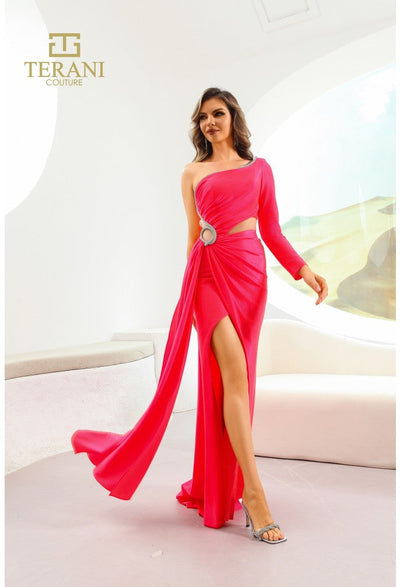 Terani Couture 251P4056 Sophisticated Prom Sleeveless Evening Stretch Metallic Dress