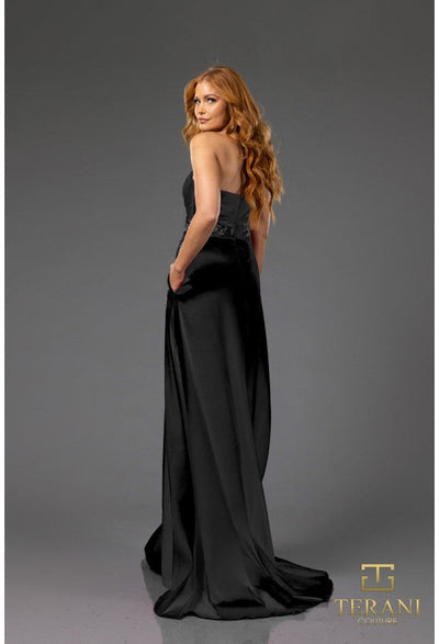Terani Couture 251P4061 Glamorous Formal Strapless A-Line Beaded Stretch Mikado Dress