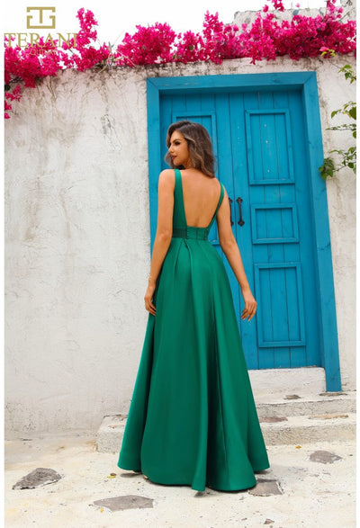 Terani Couture 251P4113 Elegant Glamorous Sophisticated Formal Sleeveless Satin Dress