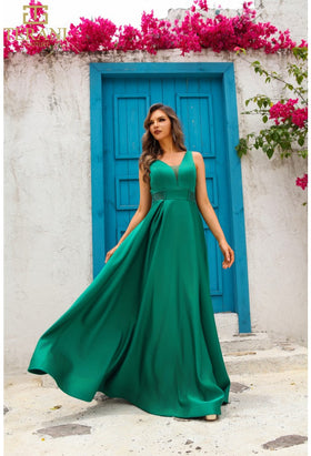 Terani Couture 251P4113 Elegant Glamorous Sophisticated Formal Sleeveless Satin Dress