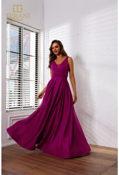 Terani Couture 251P4113 Elegant Glamorous Sophisticated Formal Sleeveless Satin Dress