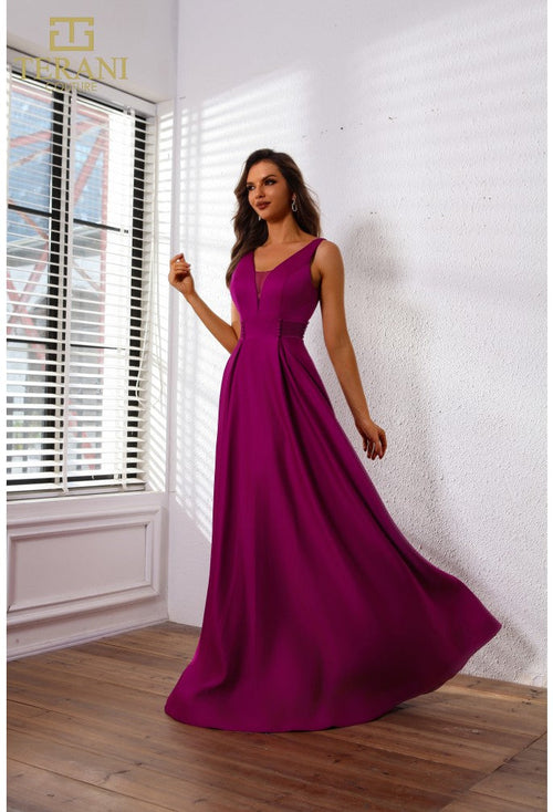 Terani Couture 251P4113 Elegant Glamorous Sophisticated Formal Sleeveless Satin Dress