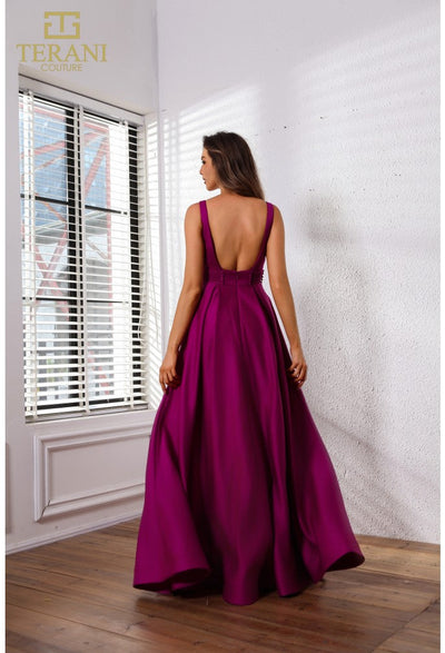 Terani Couture 251P4113 Elegant Glamorous Sophisticated Formal Sleeveless Satin Dress