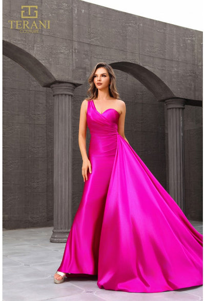 Terani Couture 251P4123 Elegant Glamorous Prom Sleeveless Evening Jersey Satin Dress