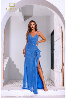 Terani Couture 251P4144 Prom A-Line Sequined Spaghetti Strap Long Formal Sequin Dress