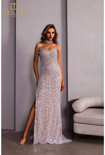 Terani Couture 251P4329 Elegant Glamorous Prom Sweetheart Evening Beaded Tulle Dress