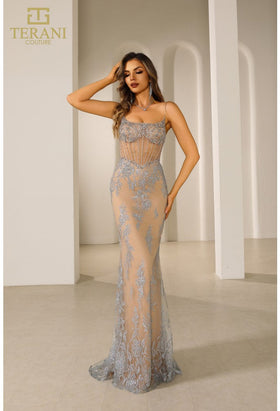 Terani Couture 251P4366 Elegant Glamorous Sophisticated Prom Formal Beaded Tulle Dress