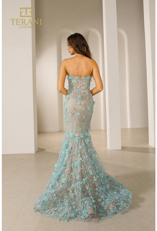 Terani Couture 251P4379 Sophisticated Elegant Sweetheart Trumpet Evening Tulle Dress
