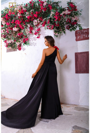 Terani Couture 251P4530 Fitted Long Prom Dress with 3D Floral Applique