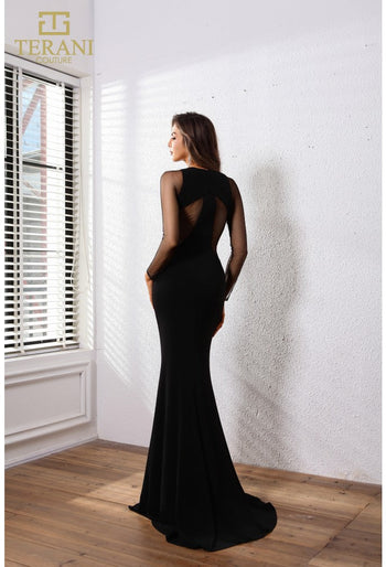 Terani Couture 251P4552 Fitted Long Sleeve Formal Prom Gown