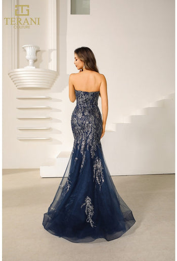 Terani Couture 251P4641 Beaded Fitted Long Prom Dress – Elegant Formal Gown