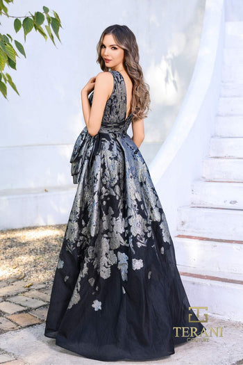 Terani Couture 252e5145 Elegante vestido de noche largo en forma de A