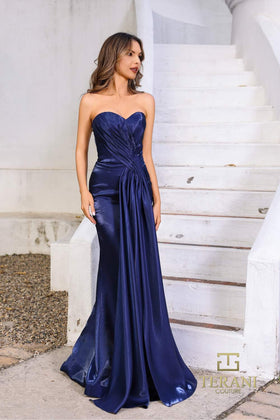 Terani Couture 252E5512 Sophisticated Prom Homecoming Strapless Evening Organza Dress