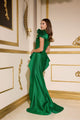 Terani Couture 252e5546 Elegante vestido de noche largo y ajustado con peplum