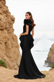 Terani Couture 252e5546 Elegante vestido de noche largo y ajustado con peplum