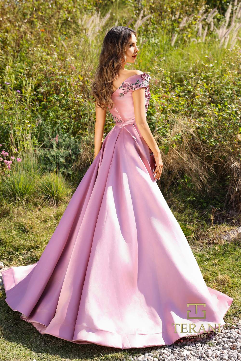 Terani Couture 252m5309 Fitted Formal Gown With Overskirt