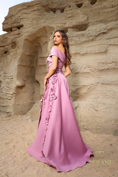Terani Couture 252m5317 Elegant Fitted Long Evening Gown