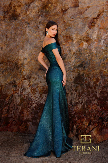 Terani Couture 252m5364 Elegant Fitted Peplum Evening Gown