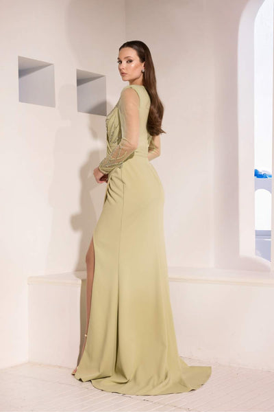 Terani Couture 252m5377 Elegant Long Sleeve Formal Gown For The Mother Of The Bride