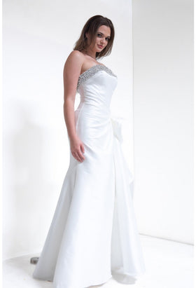 Terani Couture 252E5131 Elegant Glamorous Wedding Strapless Long Evening Mikado Dress