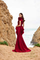 Terani Couture 252e5546 Elegante vestido de noche largo y ajustado con peplum