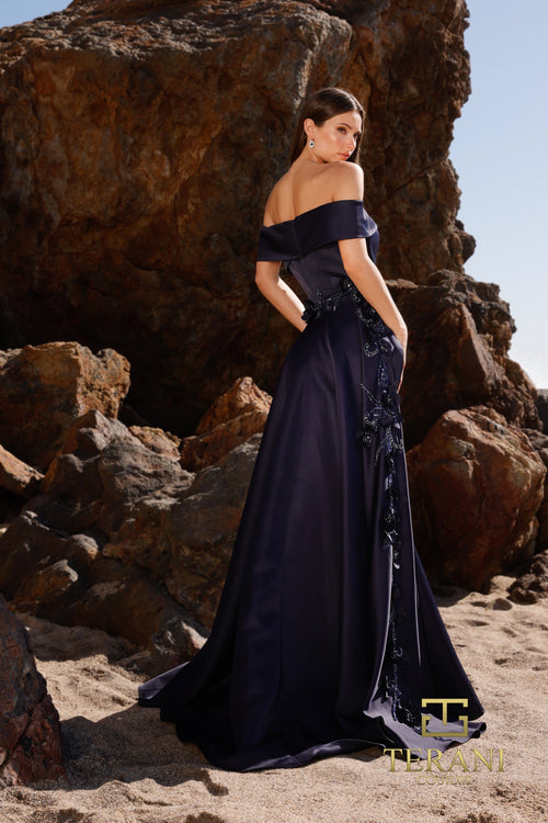 Terani Couture 252m5317 Elegant Fitted Long Evening Gown