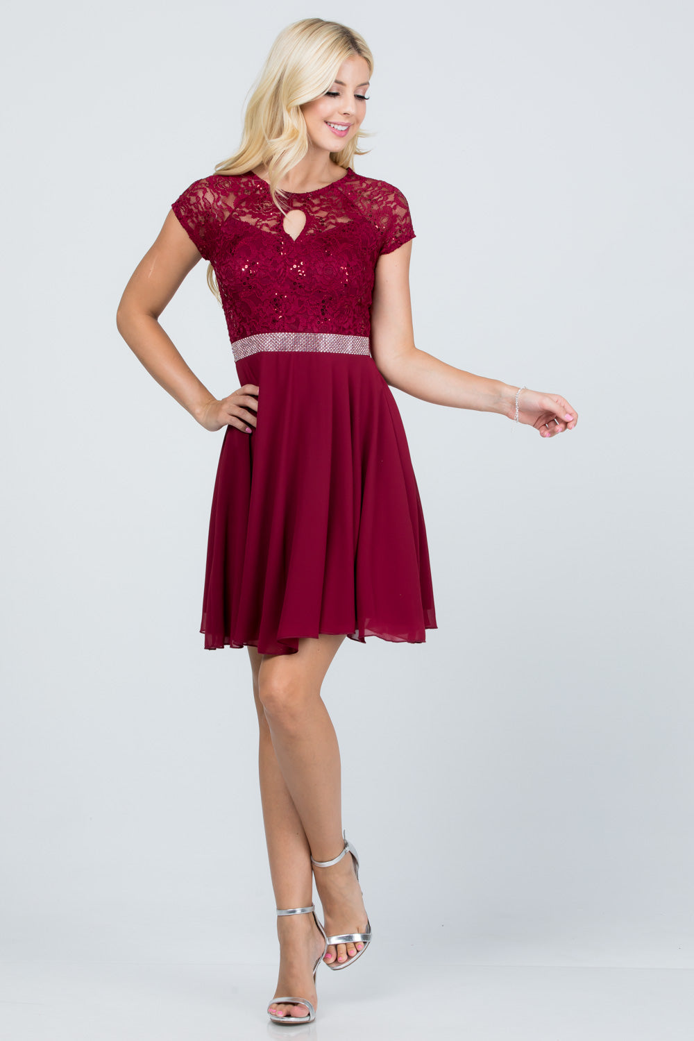 La Scala Burgundy Cocktail Dresses