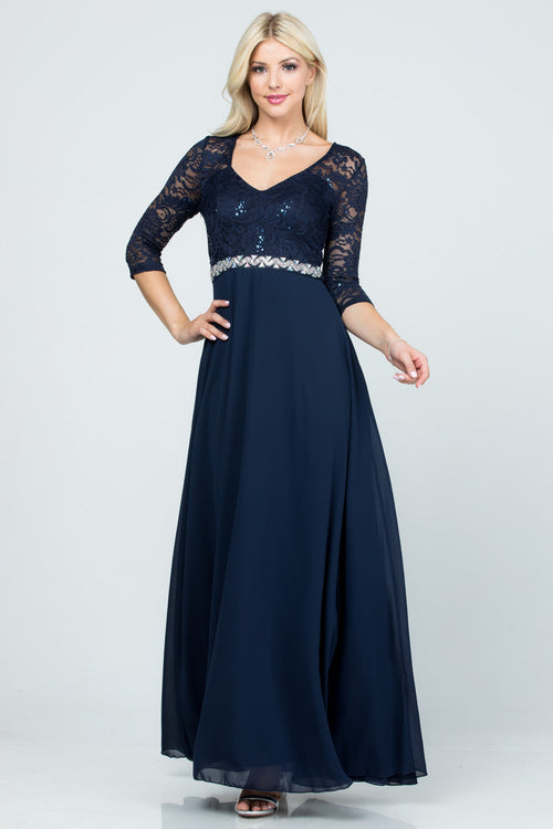 La Scala Navy Blue Evening Dresses