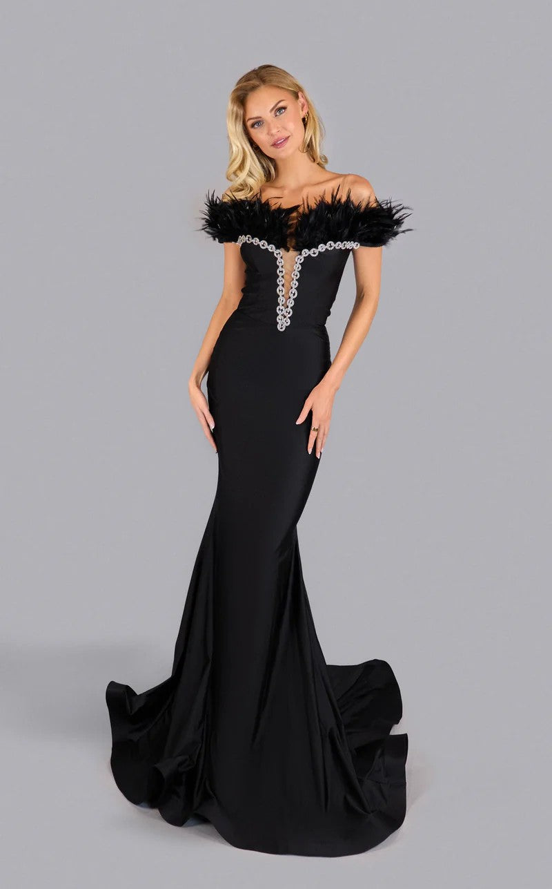 Off-Shoulder Mermaid Prom Formal Floor-Length Lace Gown JA2546 by Jessica  Angel