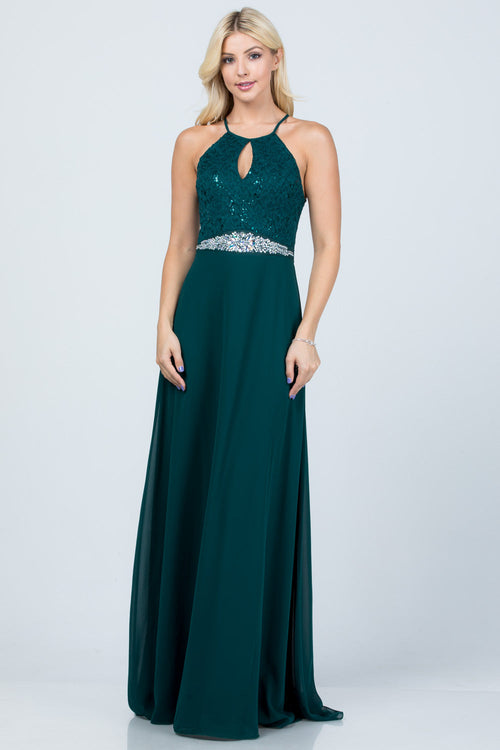 La Scala Hunter Green Evening Dresses