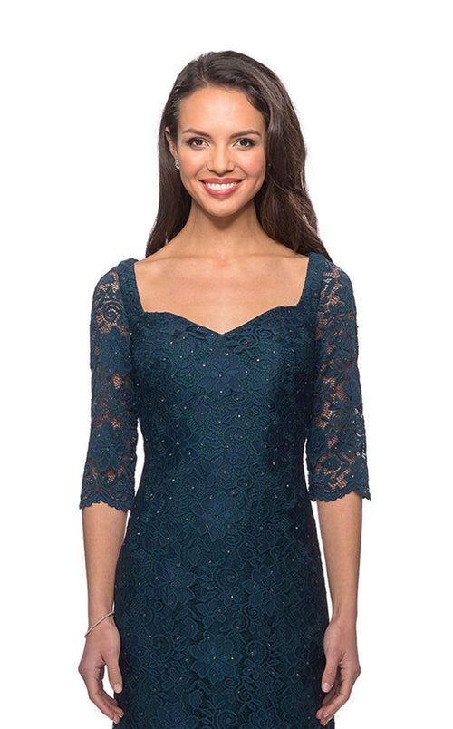 La Femme 25526C Lace Beaded Embroidered Sweetheart Prom Dress