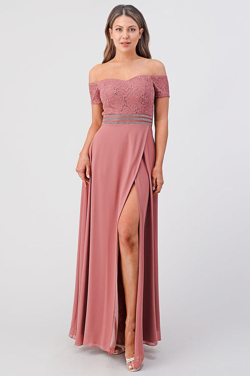 La Scala Dark Mauve Evening Dresses
