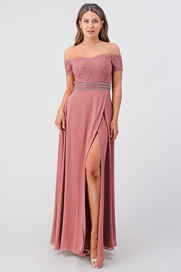La Scala Dark Mauve Evening Dresses