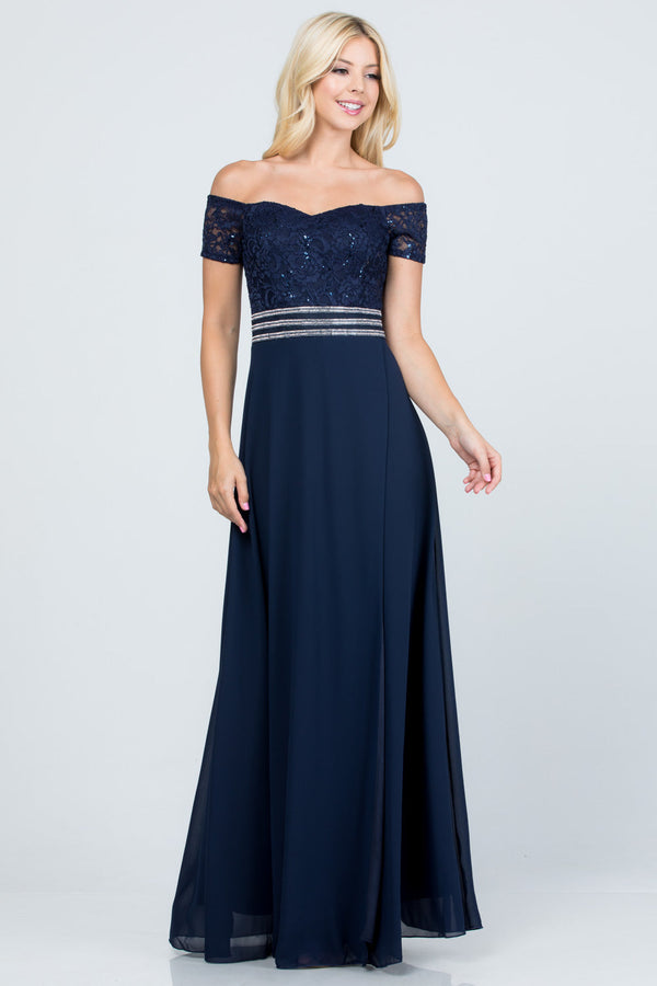 La Scala Navy Blue Evening Dresses