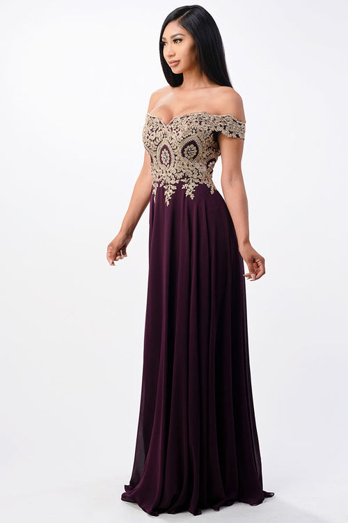 La Scala Eggplant Evening Dresses