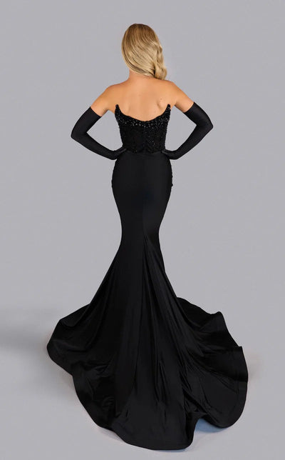 Jessica Angel JA2560 Strapless Mermaid Prom Formal Floor-Length Black Dress