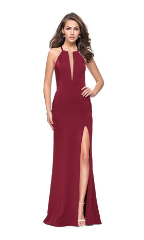 La Femme 25669 Floor-Length Prom Dress with Slit