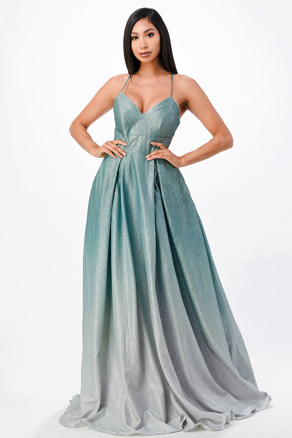 La Scala Hunter Green Evening Dresses