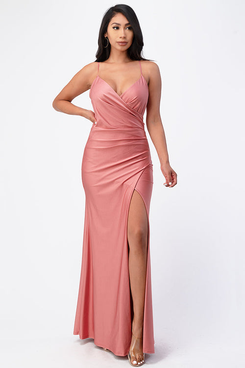 La Scala Rust Rose Evening Dresses