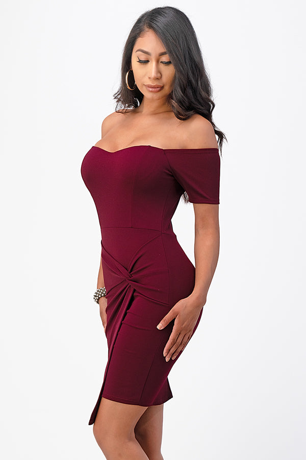 La Scala Dark Burgundy Cocktail Dresses