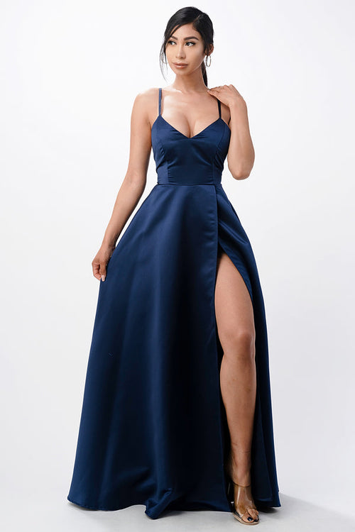 La Scala Navy Blue Evening Dresses
