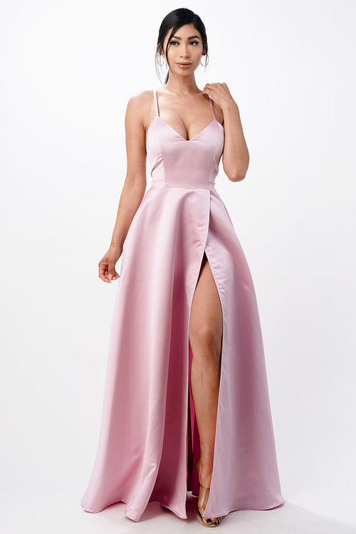 La Scala Mauve Evening Dresses