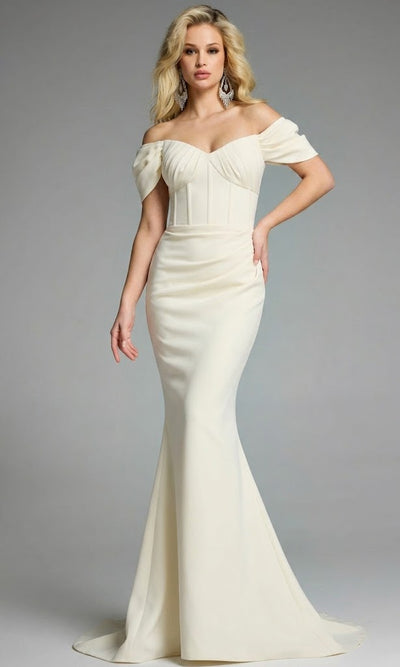 Jovani 36469 - Elegant Off-Shoulder Mermaid Gown