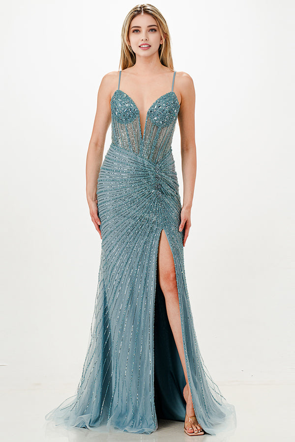 La Scala Blue Evening Dresses